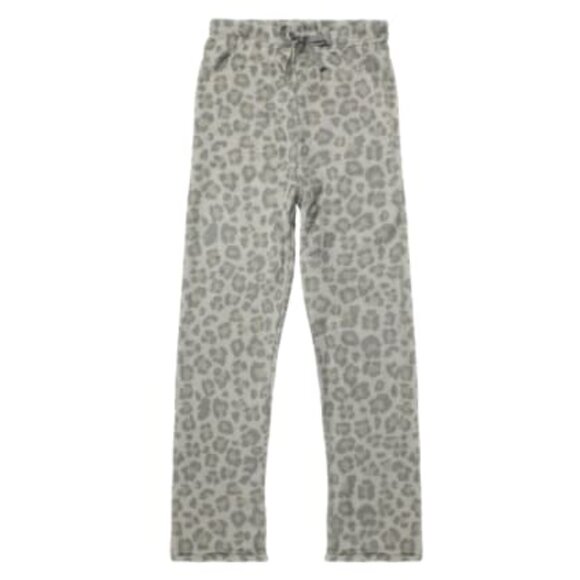 NWT WOMEN'S LEOPARD ANIMAL PRINT PLUSH FLEECE LOUNGE PANTS XL COZY COMFY CASUAL - Picture 1 of 2